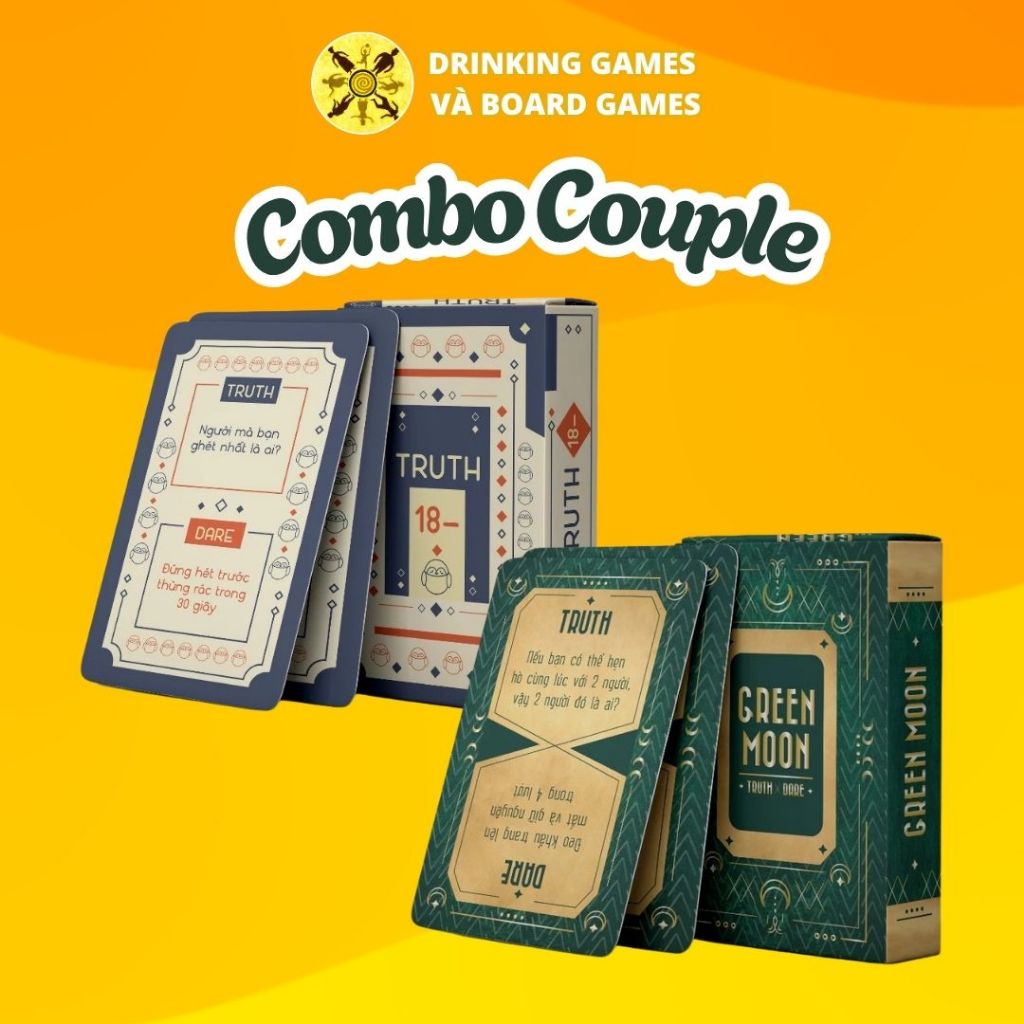 Combo Bộ Bài Truth Or Dare Green Moon Và Truth 18 Chơi Nhóm Bạn Bè THE KAS