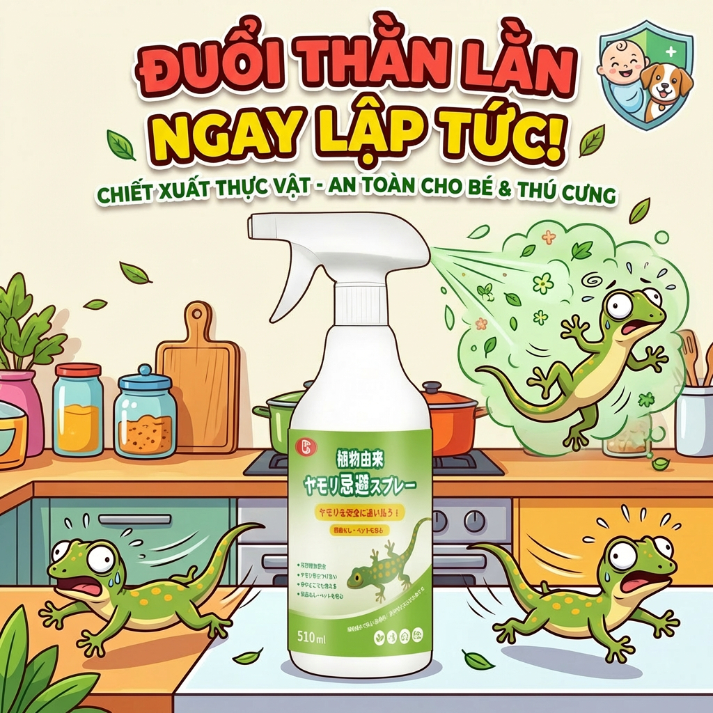 🦎Thằn lằn chạy hết🦎thuốc xịt thằn lằn đuổi thằn lằn trong nhà xịt đuổi thằn lằn 510ML An toàn
