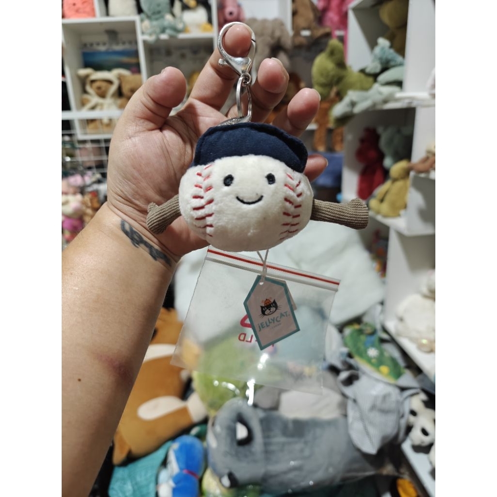 Móc khóa Jellycat bóng chày Rep 1:1