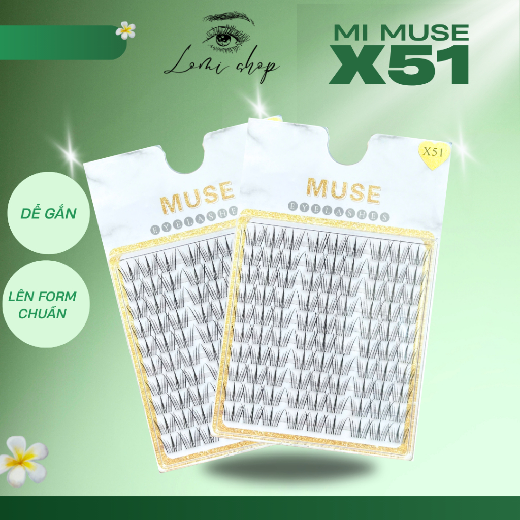 X51 - Mi Muse Lông Mi Cụm, Tự Nhiên - Lomi Shop