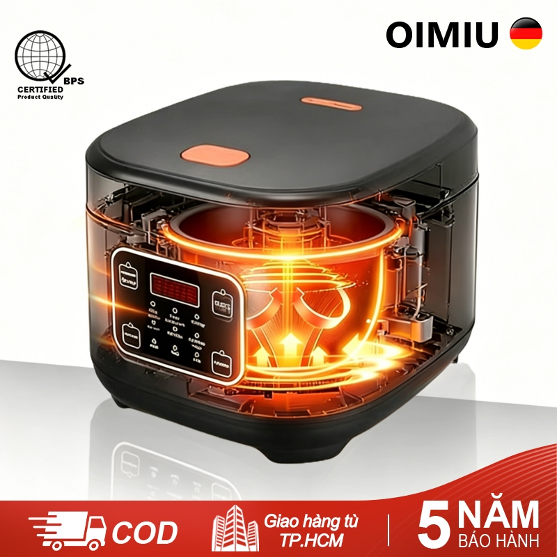 OIMIU Nồi cơm điện đa năng gia dụng 5L dung tích lớn 220V Tích Chảo Chống Dính