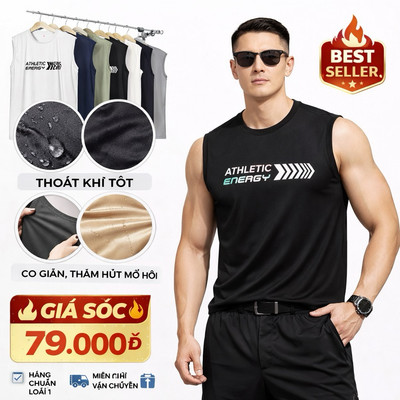 Áo sát nách ba lỗ TankTop chất coolmax thể thao mát lạnh thoáng khí Pigofashion SPMASN02