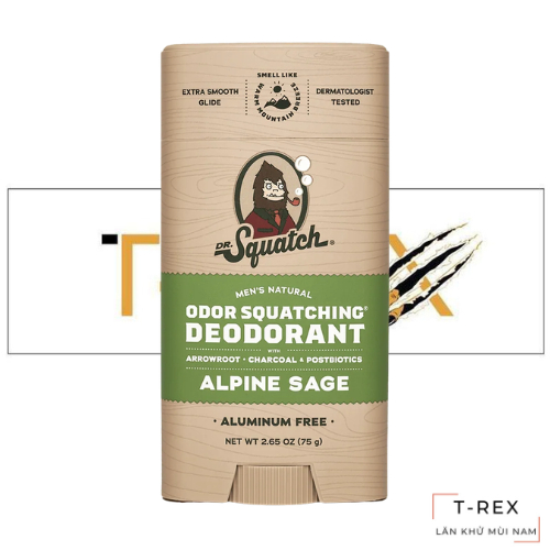 Lăn Khử Mùi Dr. Squatch Alpine Sage Aluminum Free Deodorant 75Gr