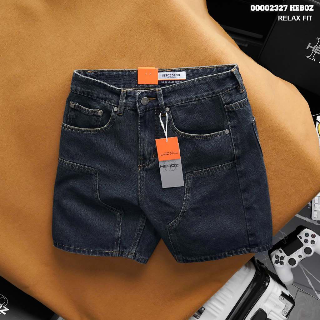 Quần short jean nam HEBOZ carpenter 066 - 00002327