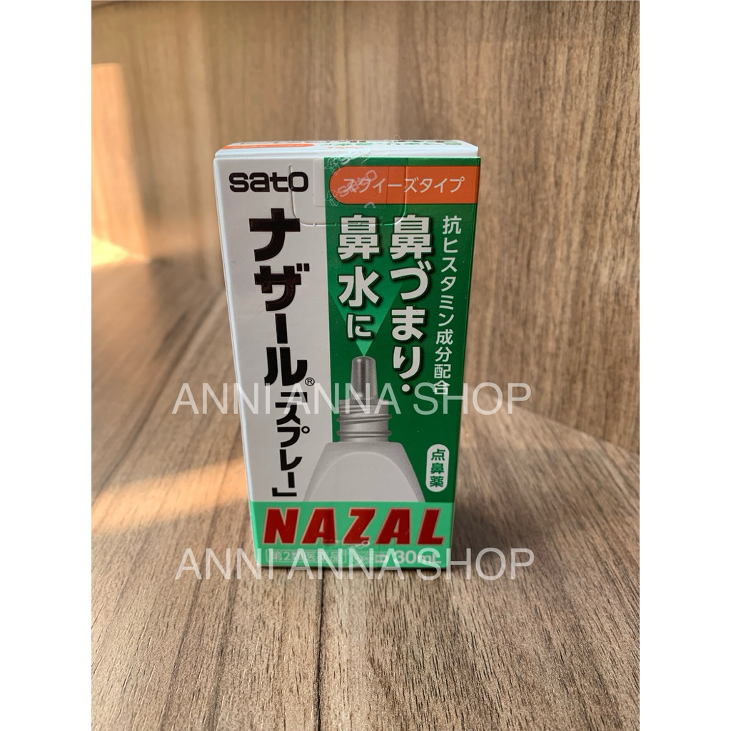 Xịt Mũi Viêm Mũi Dị Ứng, Xoang Nazal Sato 30ml Xanh Lá Cây
