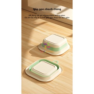 Chậu rửa mặt gấp gọn Silicon cho bé (hình thú)