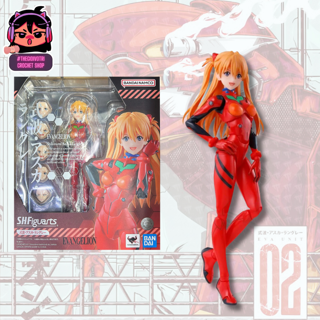 SHF BANDAI (AUTHENTIC) HIGH QUALITY ACTION FIGURE "SHIKINAMI ASUKA LANGLEY - EVANGELION" (NEWSEAL)