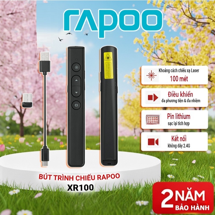 Bút trình chiếu Laser Rapoo XR100 Đen