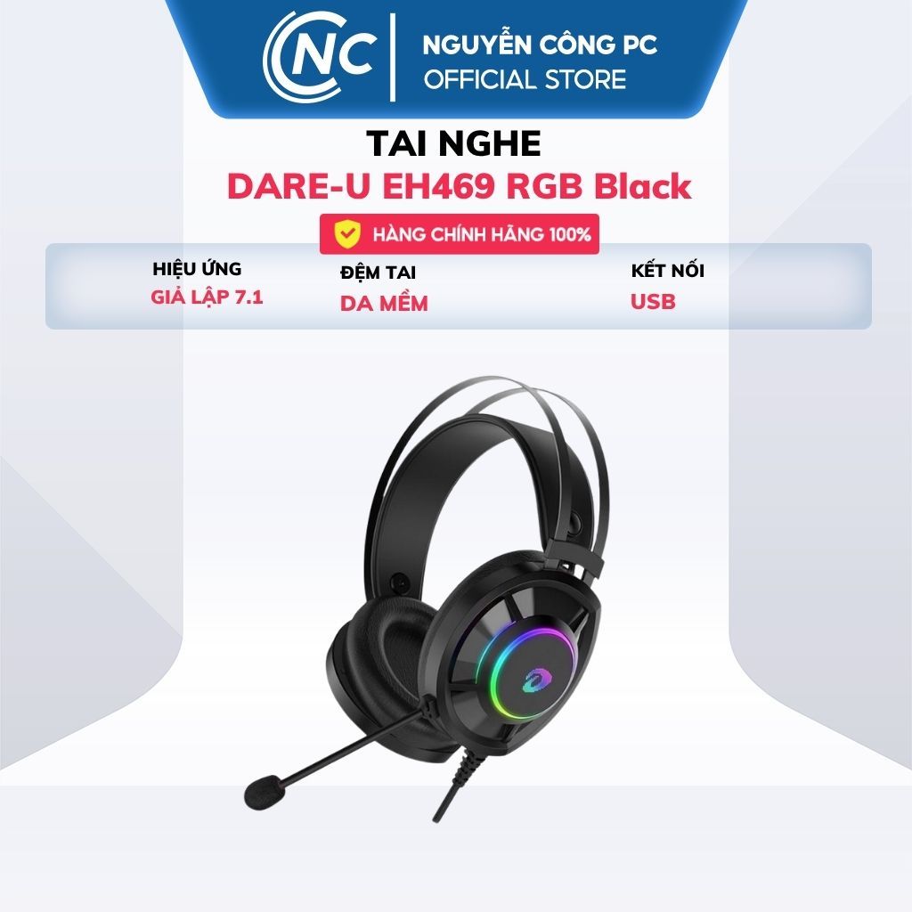 Tai nghe DARE-U EH469 RGB Black - BH 12 tháng
