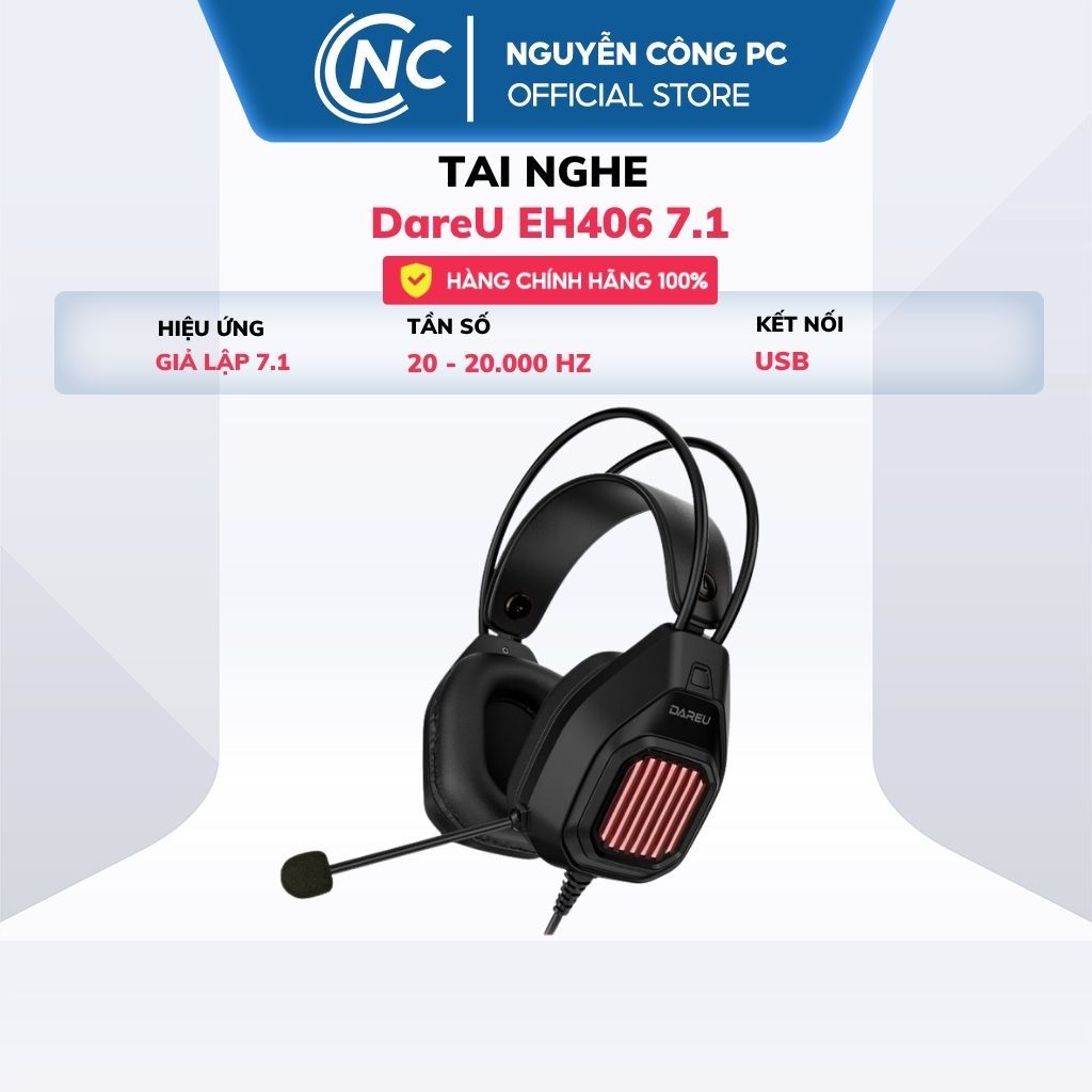 Tai nghe có dây DareU EH406 7.1 - BH 12 tháng