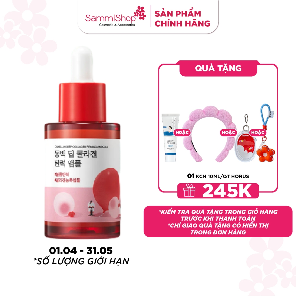 Round lab Tinh chất dưỡng da Round Lab Camellia Deep Collagen Firming Ampoule 30ml