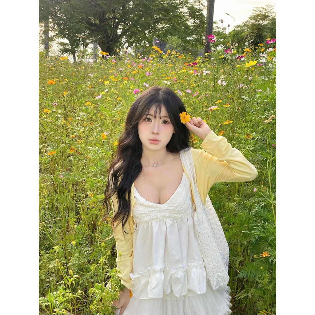 Summer Doll – Áo Hai Dây Nữ Dáng Xòe Phối Ren, Mặc Đi Biển Dạo Phố Du Lịch A26_Có Bigsize | BigBuy360 - bigbuy360.vn