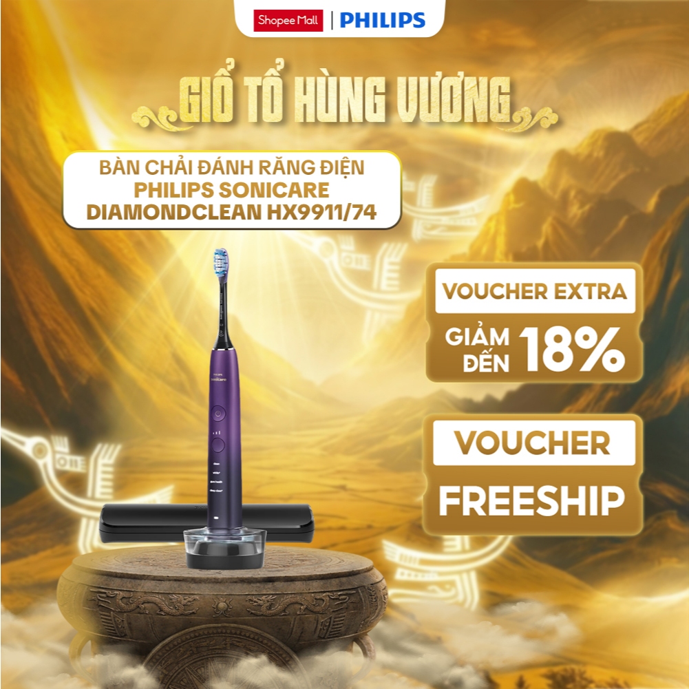 Bàn Chải Điện Philips Sonicare DiamondClean HX9911 Chính Hãng Bảo Hành 24 Tháng