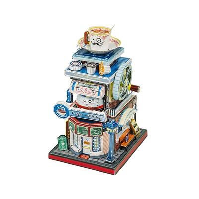Mô Hình Kim Loại Lắp Ráp 3D MU Tiệm Cafe Châu Âu (67 mảnh) YM-N118-B – MP970