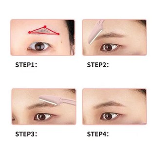Sét 3 dao cạo tỉa lông mày sắc bén gấp gọn, dao cạo lông mày
