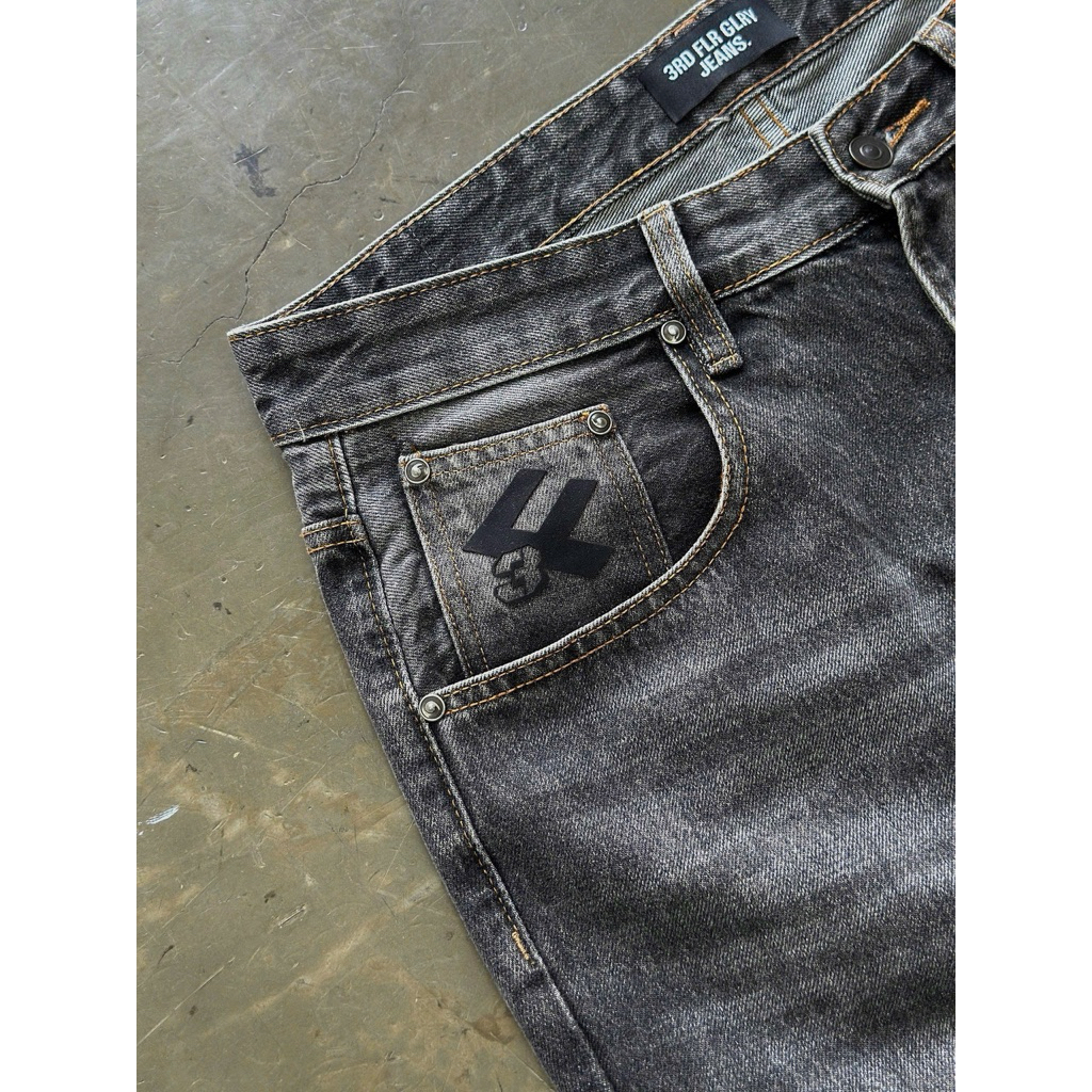 QUẦN JEANS 3FG DÁNG BOOTCUT PHỐI MÀU BLACK WASHED 13OZ | BigBuy360 - bigbuy360.vn