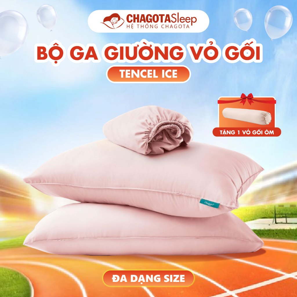 Bộ 3 Món Ga Giường Lụa Băng Silk Ice, Thiết Kế 1 Ga Chun + 2 Vỏ Gối Mềm Mát, Cấu Trúc Thoáng Khí, Si
