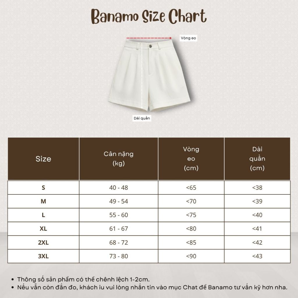 Quần short kaki nữ BIGSIZE Banamo Fashion quần cạp cao xếp ly form rộng trẻ trung năng động phong cách Hàn Quốc 680 | BigBuy360 - bigbuy360.vn
