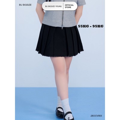 Chân váy xếp ly đánh tua rua BIGSIZE (55kg đến 95kg) – 26OCV003   - [BU Bigsize Young]