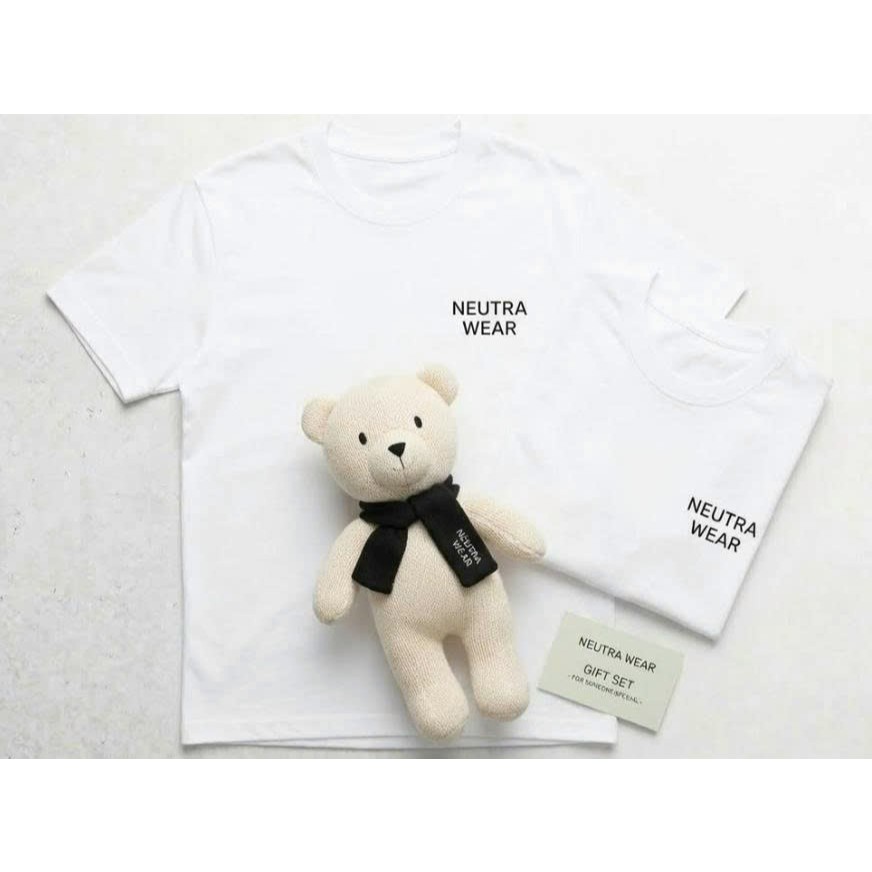 Áo thun NEUTRA WEAR Basic Logo Trắng Form Rộng Unisex