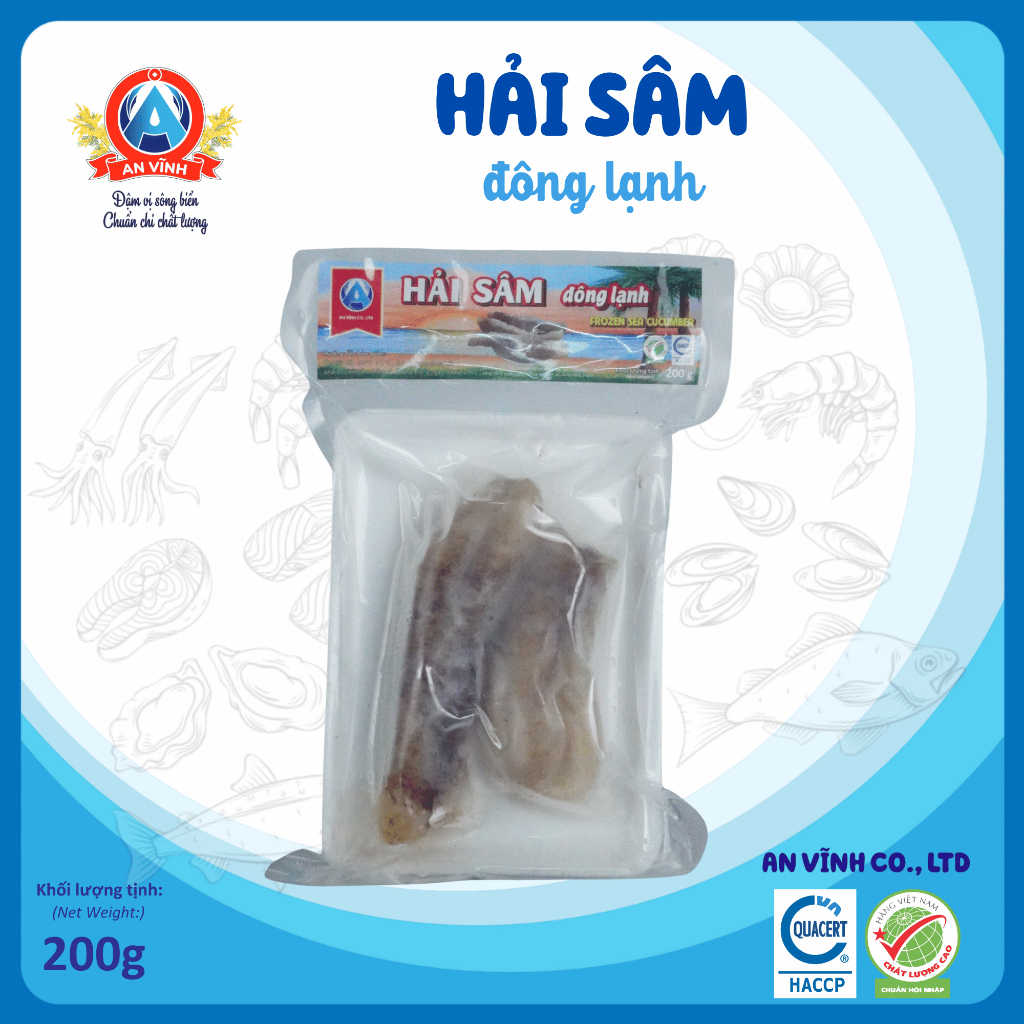 Hải Sâm Đông Lạnh Bổ Dưỡng Đạt Chuẩn HACCP An Vĩnh 200g