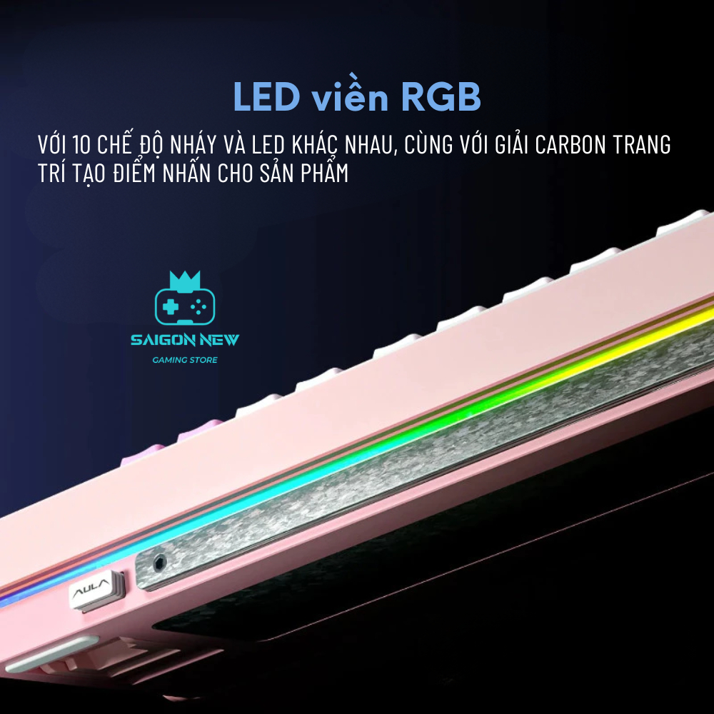 Bàn phím cơ không dây Aula NOVA75 - Có màn led - 3 mode kết nối - Hotswap 5pin - LED RGB mạch xuôi | BigBuy360 - bigbuy360.vn
