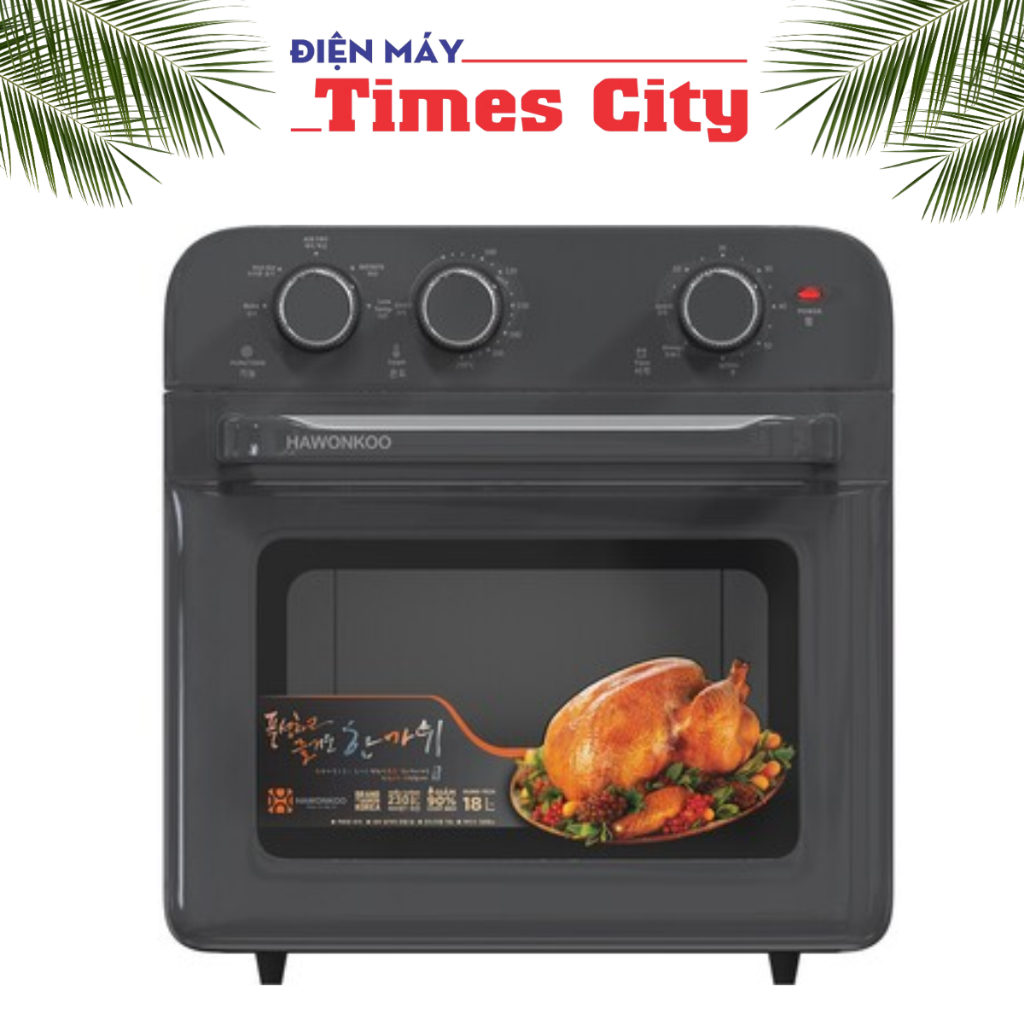 Nồi chiên không dầu Hawonkoo 18 lít AFH-180-GR Xám