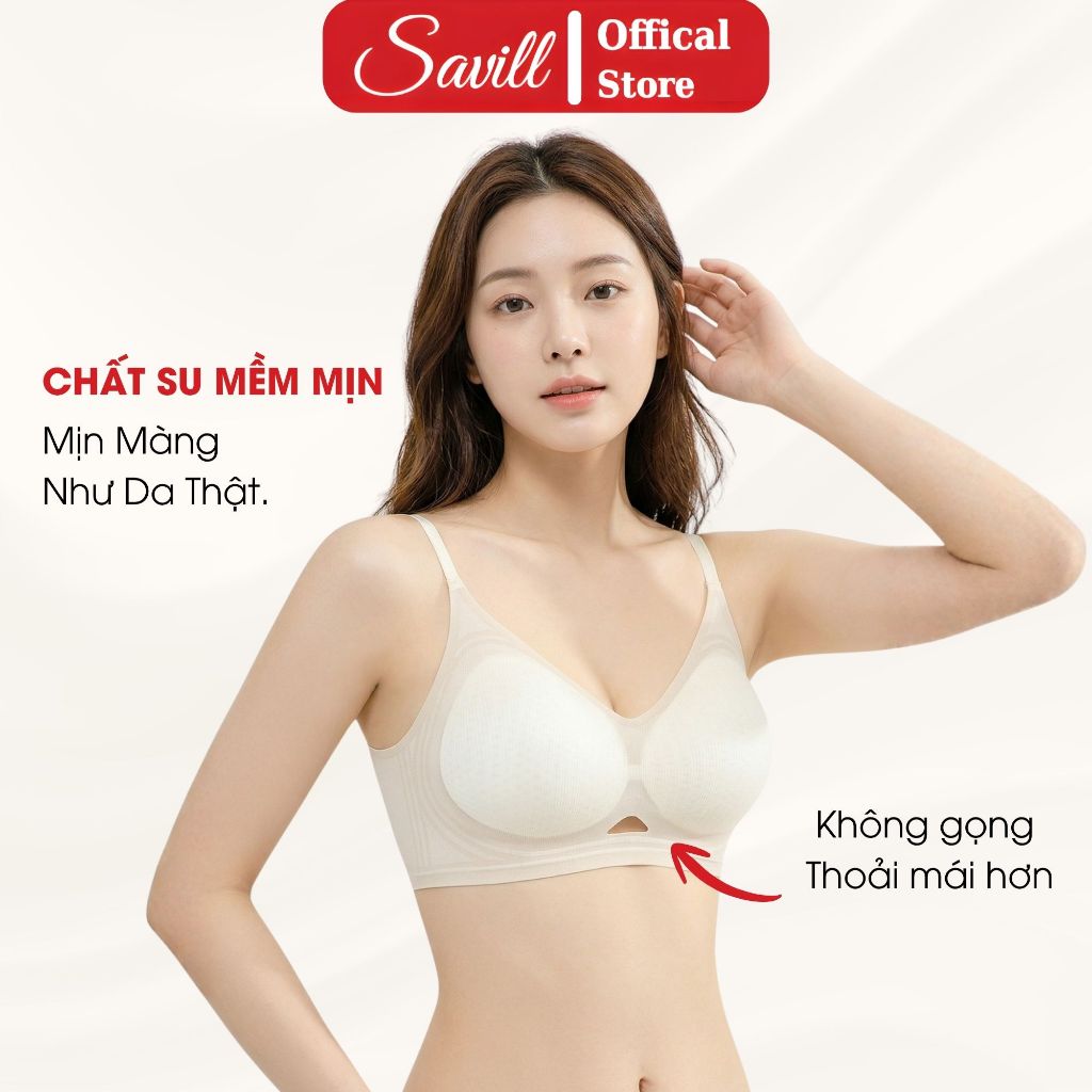 Áo Ngực Không Lộ Viền - Áo Lót Nâng Ngực Có Mút Đệm 3CM Nâng Đỡ V1 SAVILL A1107