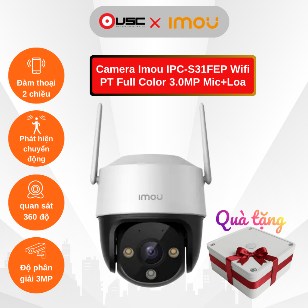 Camera WiFi Full Color IMOU IPC-S31FEP Cruiser SE 3MP