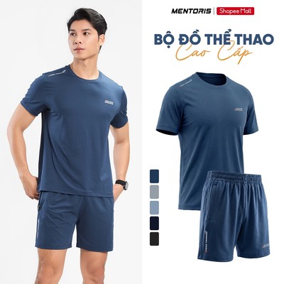 [MUA 1 TẶNG 1] Bộ Thể Thao Nam MENTORIS Vải Thun Lạnh Thoáng Khí, Form Regular Fit, Mặc Hằng Ngày MABT25S001
