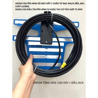 Anten T2 7 chấn tử có bọc nhựa T2 xem truyền hình miễn phí kèm 15m dây