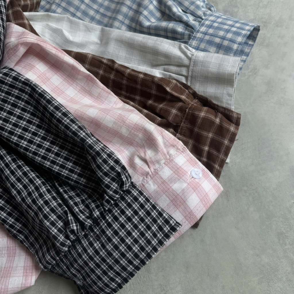 [SẢN PHẨM MỚI] Áo Sơ Mi Sọc Caro Free Size SSS.A Form Boxy Unisex Nhiều Màu Nam Nữ SSSTORE.Aesthetic | BigBuy360 - bigbuy360.vn
