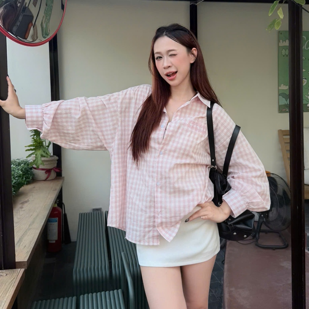 [SẢN PHẨM MỚI] Áo Sơ Mi Sọc Caro Free Size SSS.A Form Boxy Unisex Nhiều Màu Nam Nữ SSSTORE.Aesthetic | BigBuy360 - bigbuy360.vn