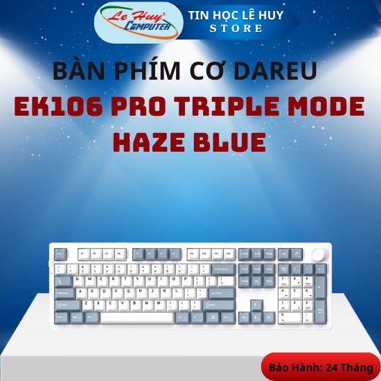 Bàn Phím Cơ DAREU EK106 PRO Haze-Blue - Hàng Chính Hãng