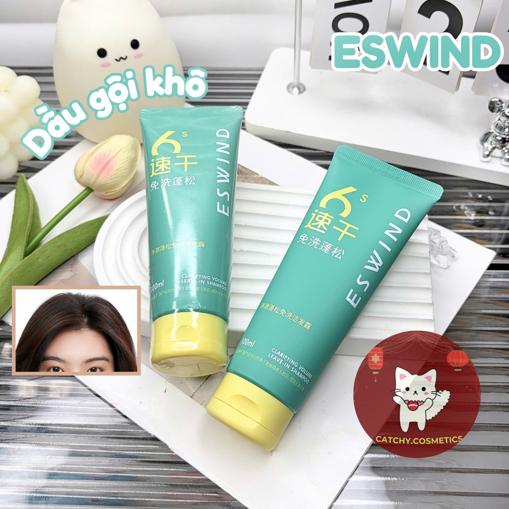 [ESWIND] Dầu Gội Khô Eswind Tuýp Dạng Gel, Làm Sạch Và Làm Phồng Chân Tóc Tức Thì, 100ml