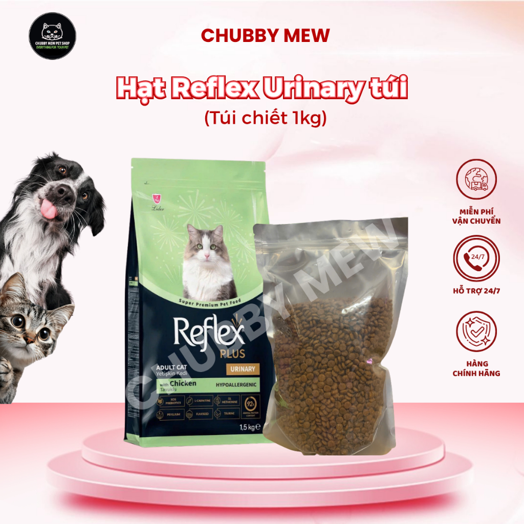 [CHIẾT 1KG] Hạt REFLEX cho mèo con, trưởng thành vị gói Chiết 1kg - Hạt chất lượng dành cho Mèo
