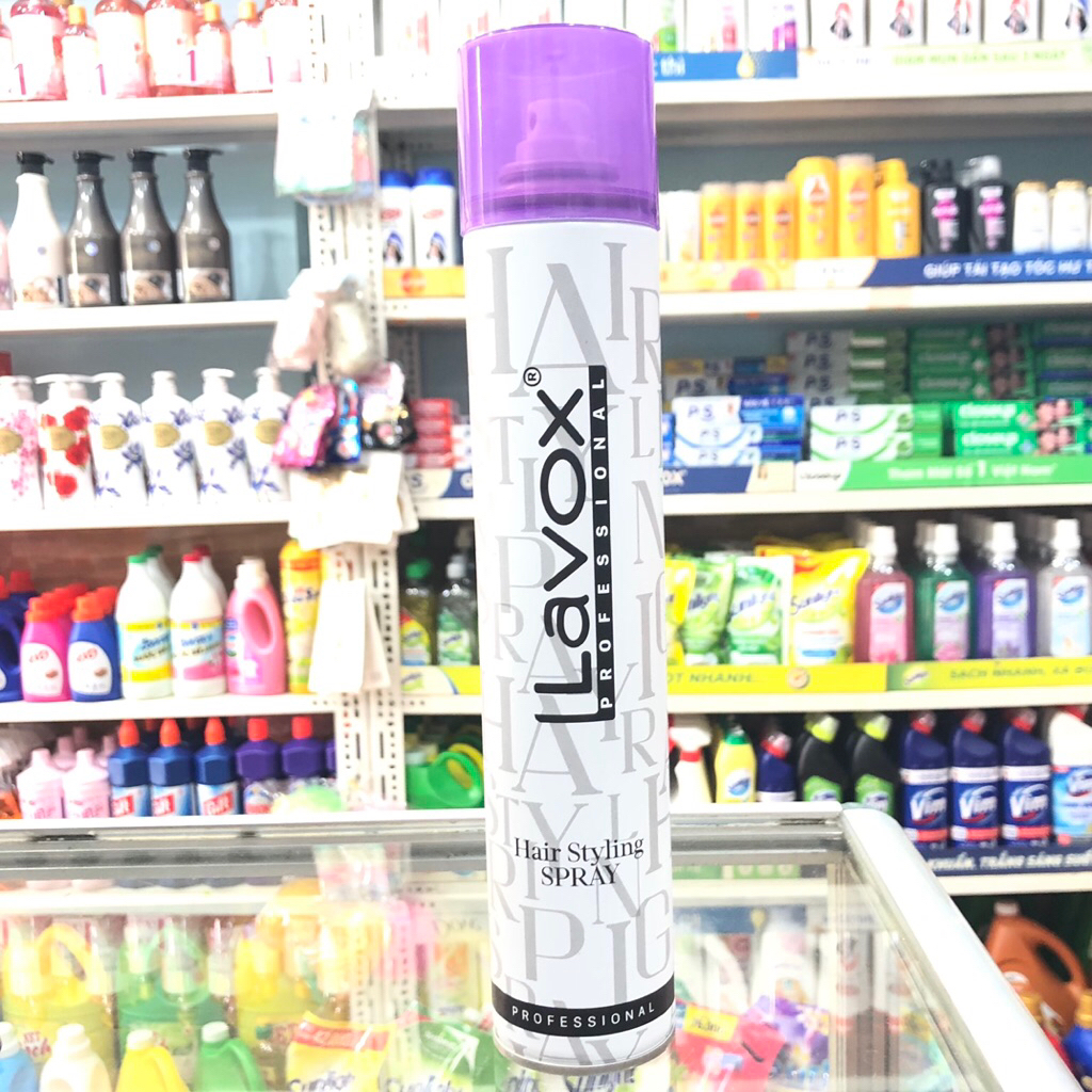 Keo xịt tóc LaVox nắp tím 420ml