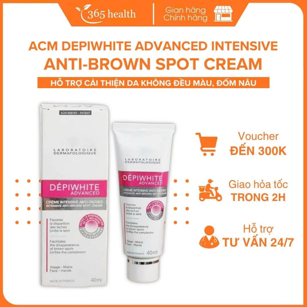 Kem Bôi Hỗ trợ Làm Mờ Nám Đốm Nâu ACM Depiwhite Advanced Intensive Anti-Brown Spot Cream 40ml