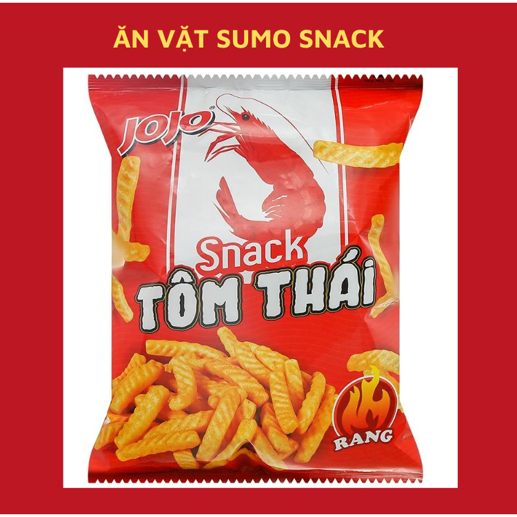 Bịch 10 Gói Bim Bim Snack Tôm Thái JoJo 35g-Ăn Vặt Sumo Snack
