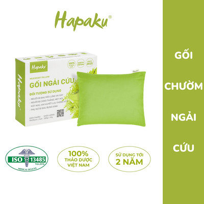 Gối Ngải Cứu Chườm Nóng Hapaku Giảm Đau Cổ Vai Gáy, Chườm Ấm Bụng, Giúp Thư Giãn Ngủ Ngon