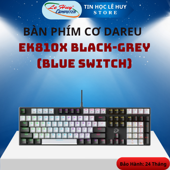 Bàn Phím Quang Cơ DAREU EK810X BLACK-GREY - Hàng Chính Hãng
