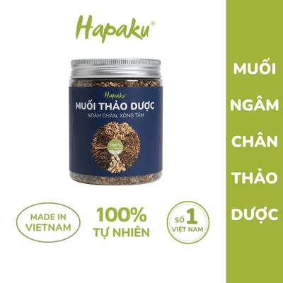 Muối Ngâm Chân Thảo Dược HAPAKU 260g, Giảm Nhức Mỏi Tê Bì Bàn Chân, Thư Giãn Ngủ Ngon