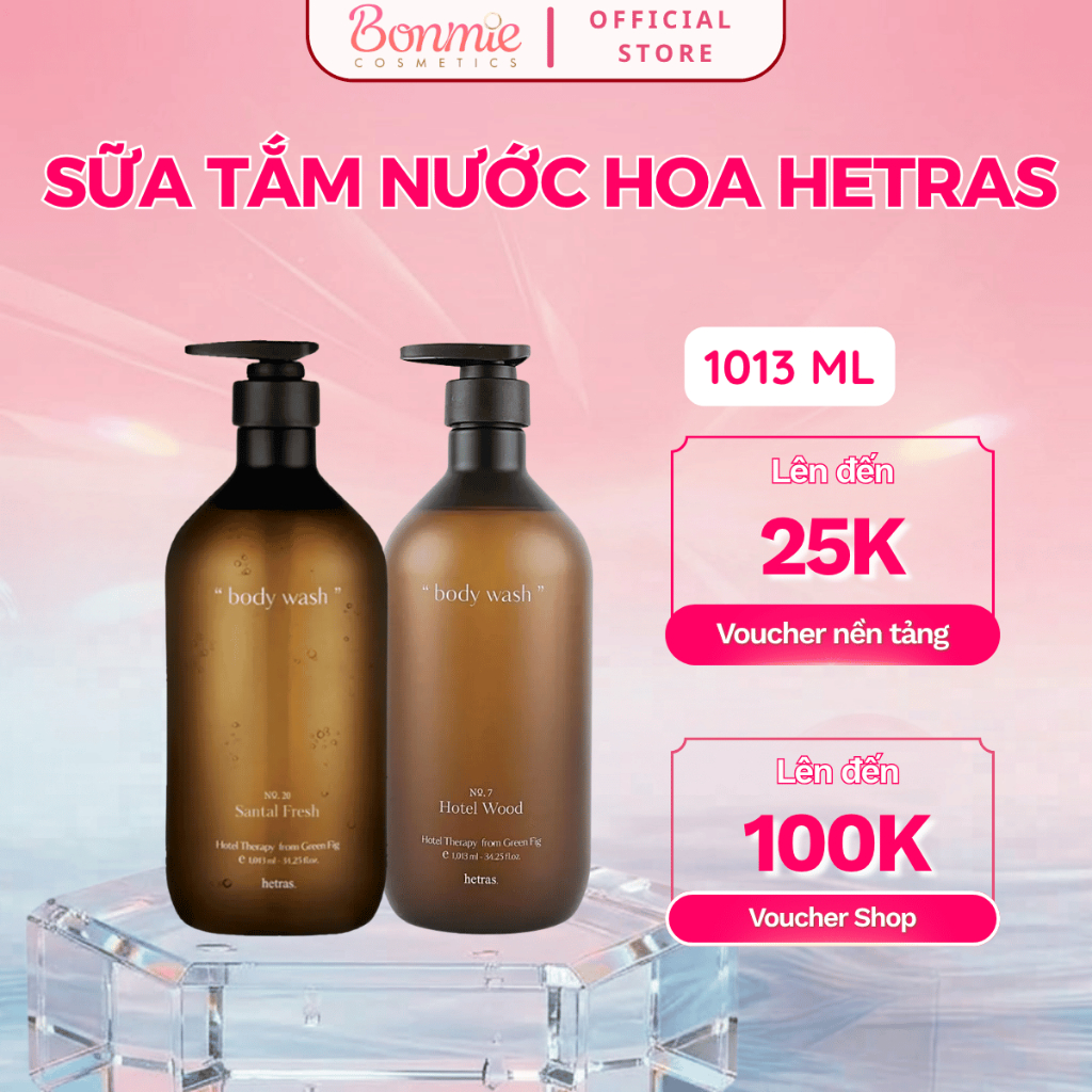 Sữa Tắm Hương Nước Hoa Hetras Hotel Therapy Body Wash 1013ml No 7 - Dưỡng Ẩm Dịu Nhẹ, Thư Giãn Với H