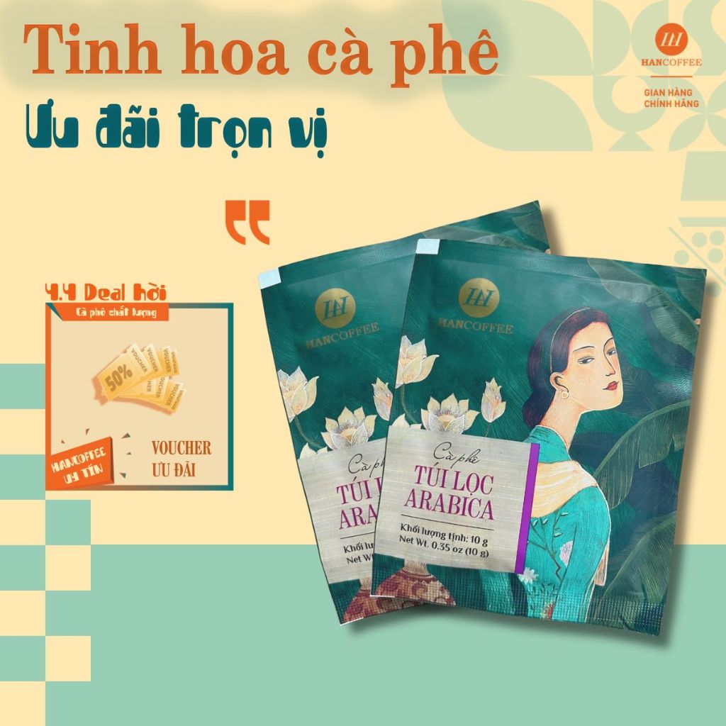 [Gói dùng thử] Cà Phê Pha Phin Túi Lọc Arabica Hancoffee - 1 gói lẻ