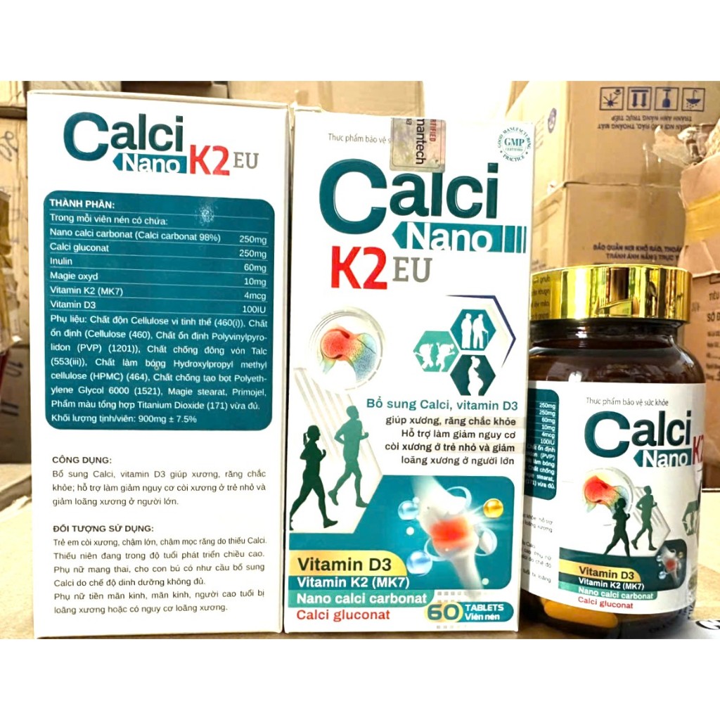 Nano Calcium CALCI NANO K2 canxi  BỔ SUNG CANXI, chống còi xương, loãng xương phát triển chiều cao n
