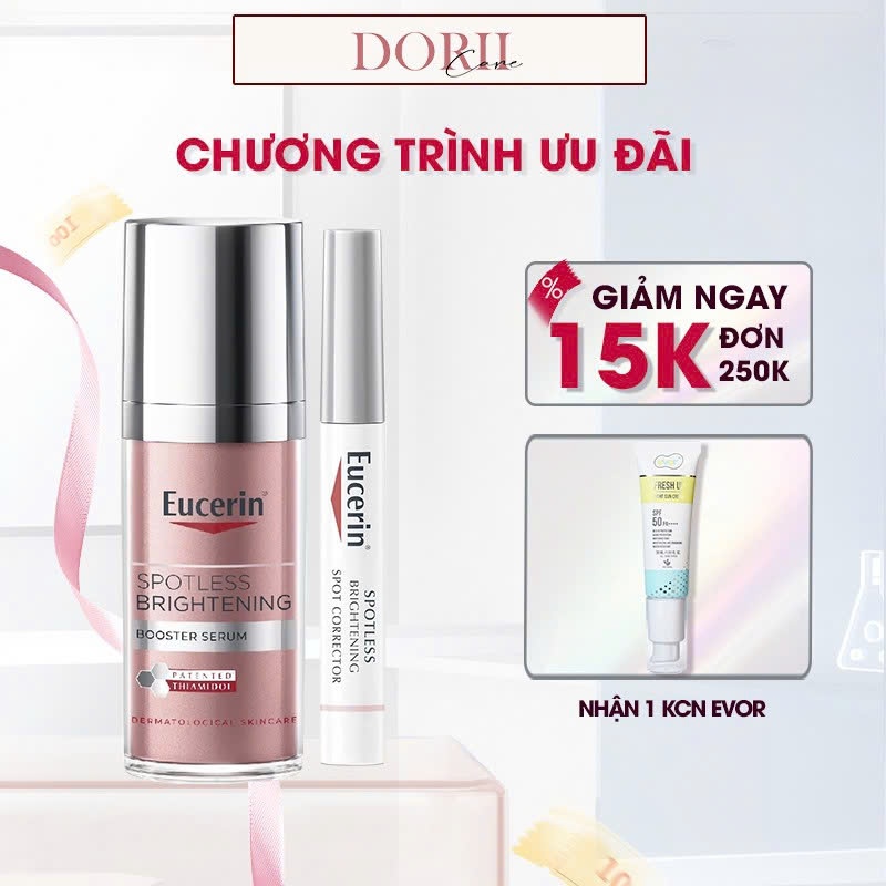 COMBO Giảm Thâm Nám & Dưỡng Trắng Eucerin (Spotless Brightening Booster Serum 30ml & UltraWhite Spot