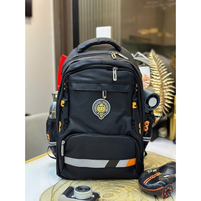 Balo Học Sinh BL1202 BALO LOGO BLACK ORANGE ‘S POINT M Tiểu Học/THCS/THPT Chống Gù Lưng, Siêu Nhẹ, Quai Đeo Thoáng Khí
