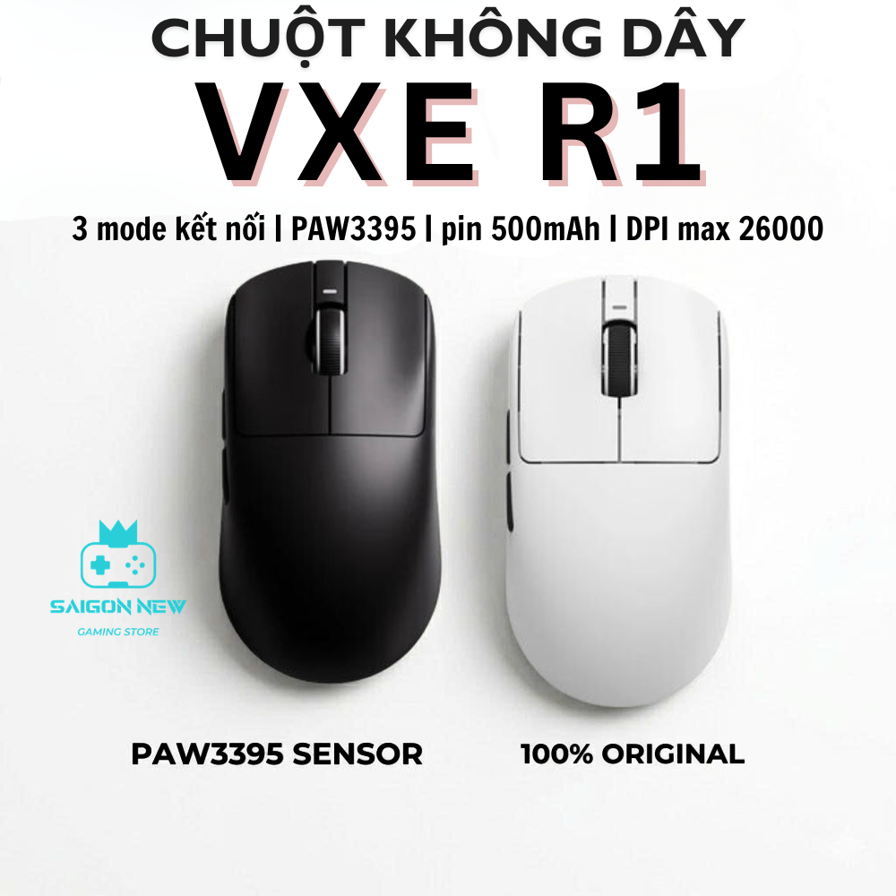 Chuột không dây VGN VXE R1 SE - SE plus - PROMAX - Chuột gaming dùng cho PC, laptop, Ipad