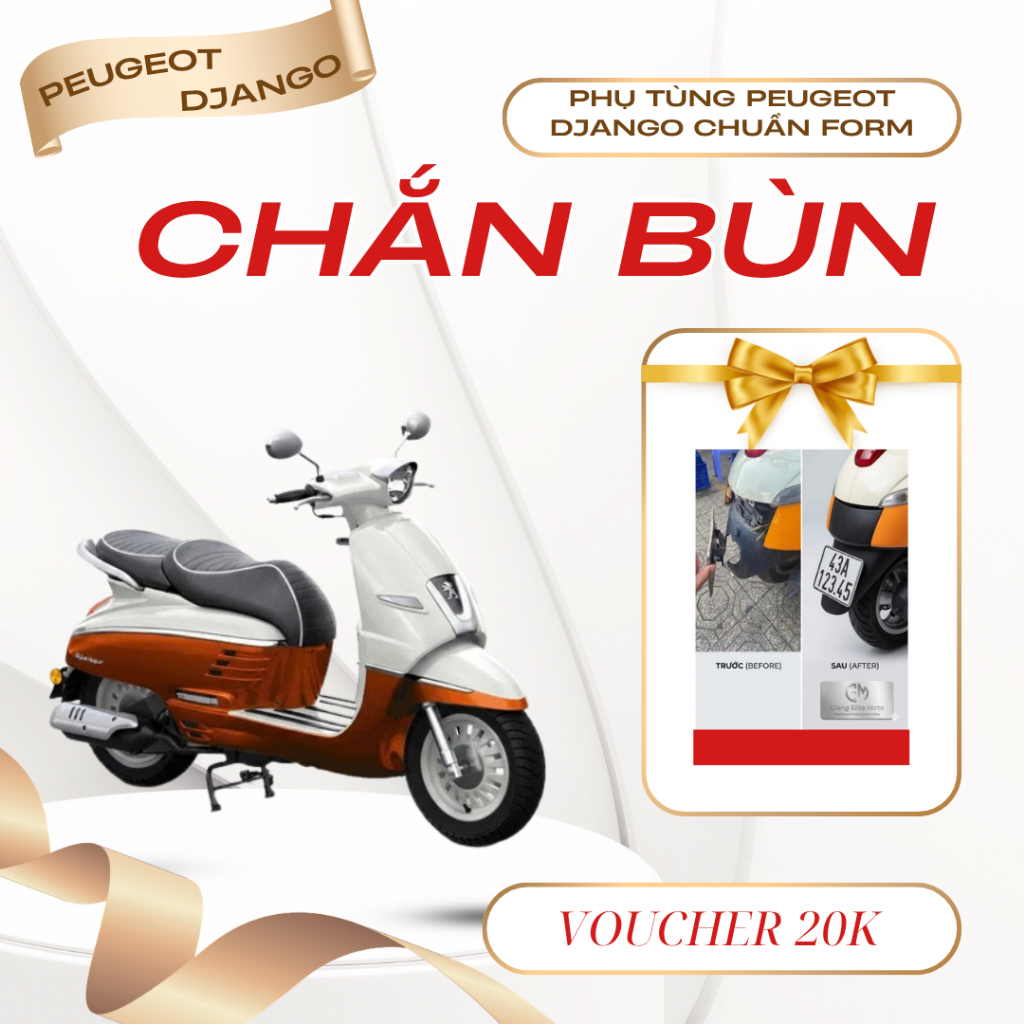 Chắn Bùn – Đuôi Sau – Dè Sau Peugeot Django Chính Hãng | Phụ Tùng Peugeot Django Chuẩn Form