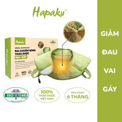 Đai Chườm Nóng Thảo Dược Giảm Đau Cổ Vai Gáy Hapaku, Massage Vai Gáy, Thoái Hóa Đốt Sống Cổ, Lưu Thông Khí Huyết